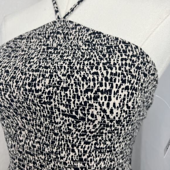 Old Navy Midi Halter Dress Womens Small Abstract Print Boho Resort Vacation Chic - Picture 2 of 11